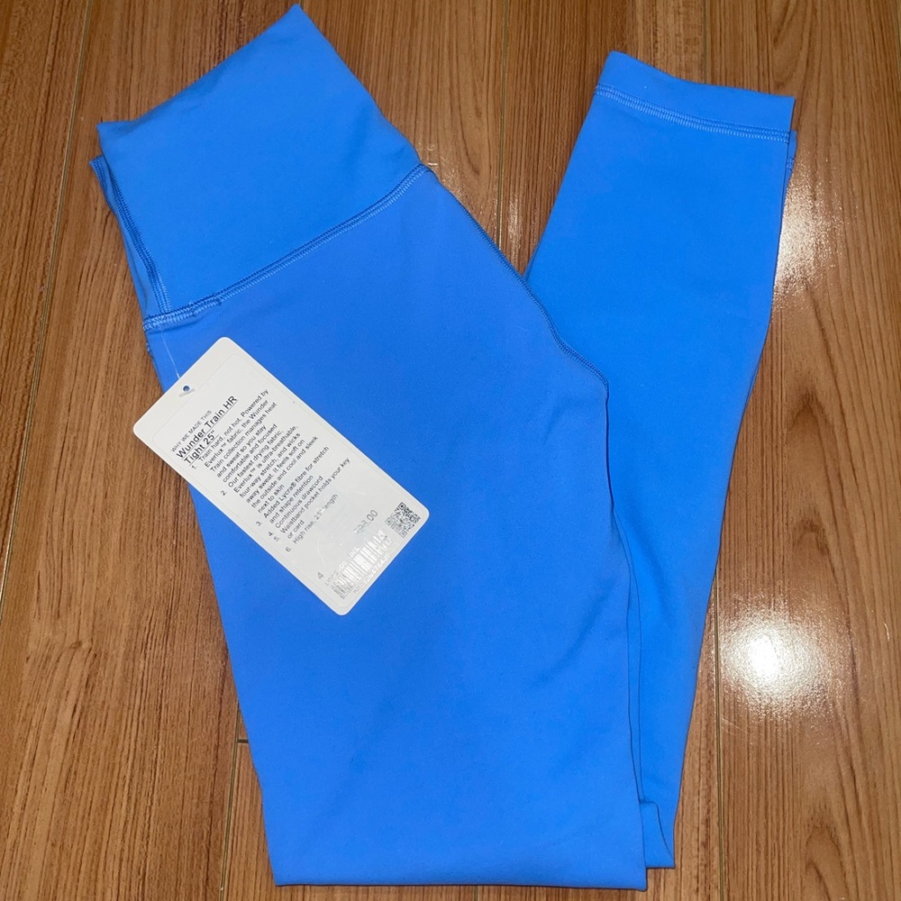 Lululemon Wunder Train HR 25” Blue Leggings BNWT